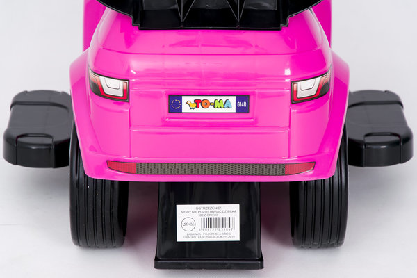 Rutschauto SUV Car 614 Pink für Kinder ab 1 Jahr mit Soundeffekten Führungsstange und Kippschutz