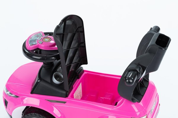 Rutschauto SUV Car 614 Pink für Kinder ab 1 Jahr mit Soundeffekten Führungsstange und Kippschutz
