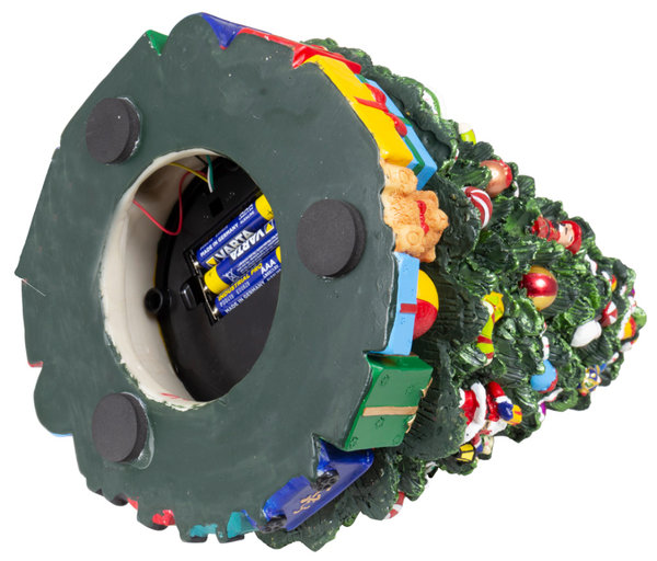 Spieluhr Weihnachtsbaum Elektrisch mit LED-Beleuchtung - Handgefertigt ca. 35cm