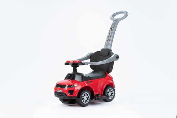 Rutschauto SUV Car 614 Rot für Kinder ab 1 Jahr mit Soundeffekten Führungsstange und Kippschutz