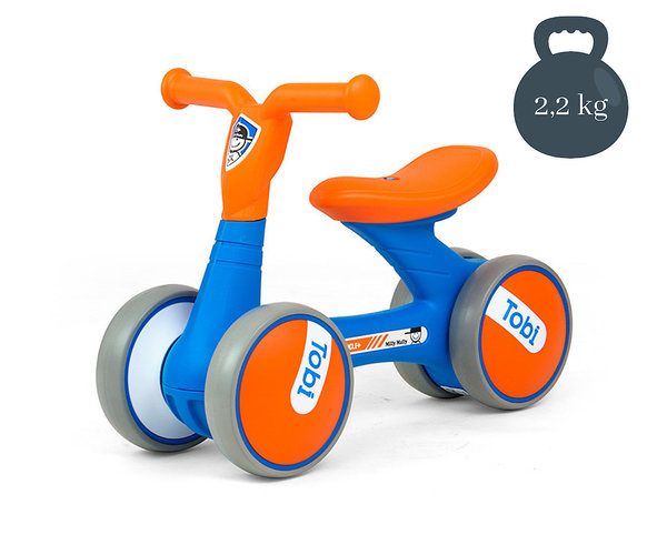 Rutscher Rutschfahrzeug TOBI Balance Bike in Orange Blau ab 18 Monaten