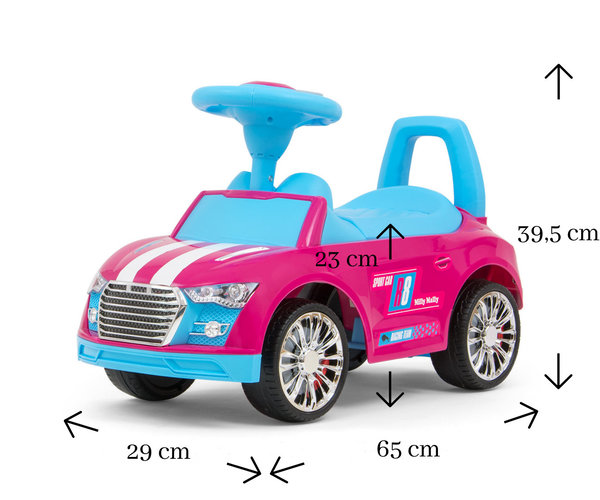 Rutschauto RACER CAR Rutscher in Pink / Blau mit Sound und Kippschutz für Kinder ab 1 Jahr