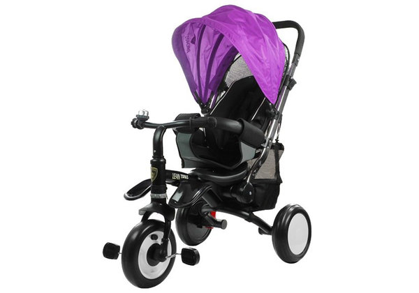 Dreirad Tricycle Premium Line Violett Liegefunktion u. Sonnenschutz Kinder