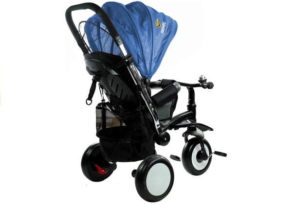 Dreirad Tricycle Premium Line Blau Liegefunktion u. Sonnenschutz Kinder