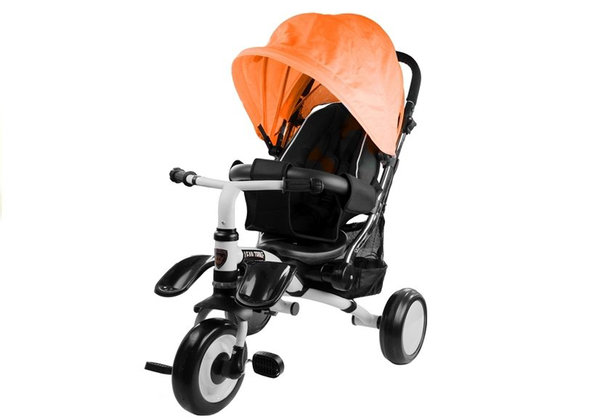 Dreirad Tricycle Premium Line Orange Liegefunktion u. Sonnenschutz Kinder