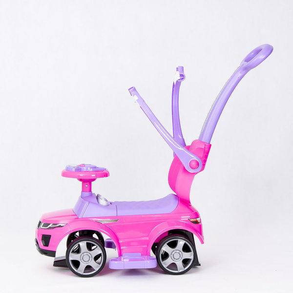 Rutschauto Sport W614 in Pink für Kinder ab 1 Jahr Soundeffekten Führungsstange Kippschutz