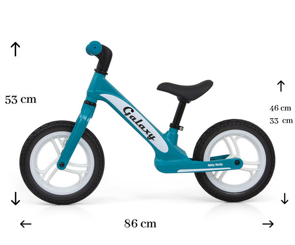 Laufrad Balance Bike GX in Blau 12 Zoll-EVA-Räder Magnesiumrahmen ab 3 Jahren
