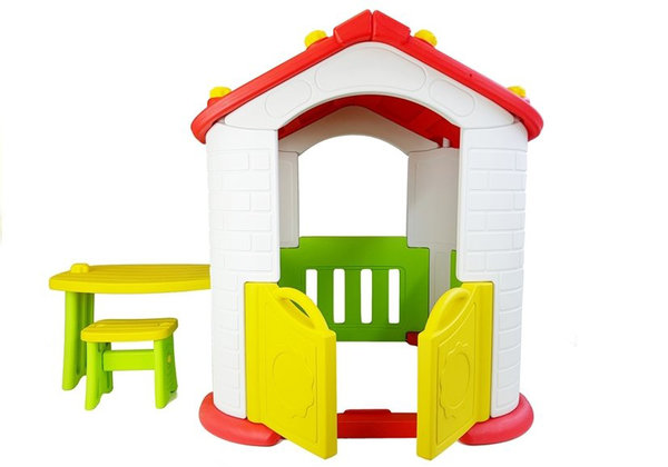Super Kinderspielhaus Kids Place Spielhaus für Kinder Gartenspielhaus m. Tisch u. Bank