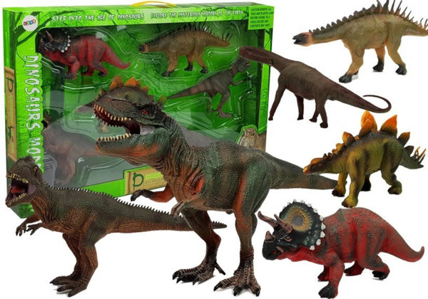 Dinosaurier Set Nr. 2 mit 6 großen Dinosauriern