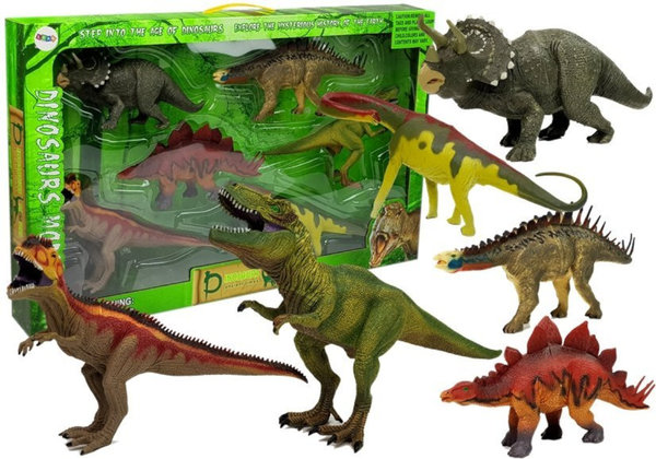 Dinosaurier Set Nr. 3 mit 6 großen Dinosauriern