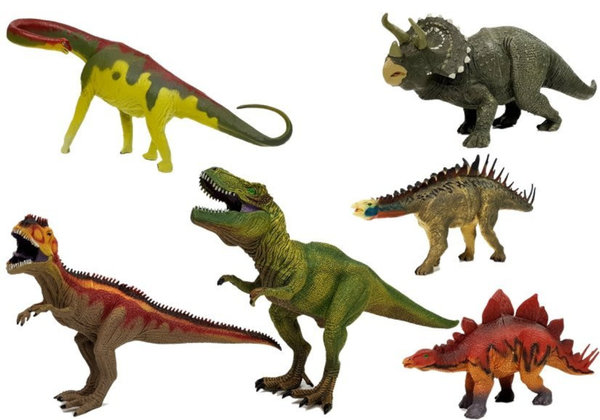 Dinosaurier Set Nr. 3 mit 6 großen Dinosauriern