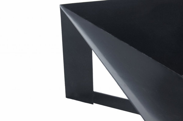 Premium Feuerschale Zeus 70 x 70 cm schwarz lackiert handgefertigt in EU Black Edition Line
