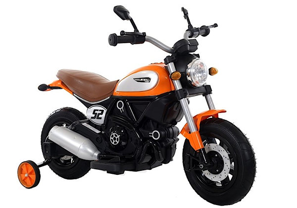 Kinder Motorrad C52 Classic Orange elektrisch 2x6V Elektromotorrad ab 3 Jahren