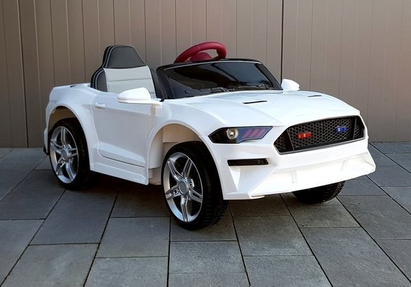 Kinderauto MT1-Sport V8 elektrisch 12V Elektroauto in Weiß für Kinder ab 3 Jahren