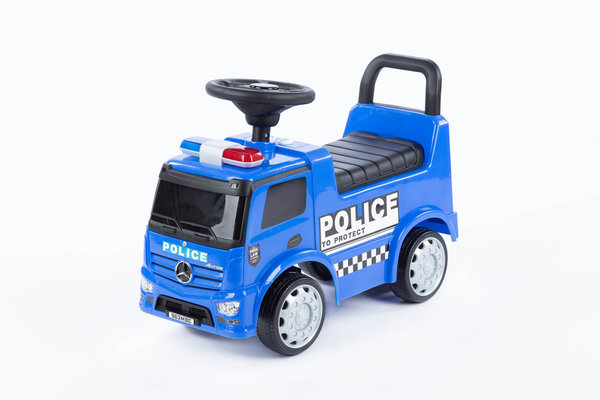 Rutschauto Mercedes Police Truck Rutscher mit Licht und Sound ab 1 Jahr