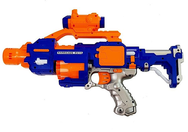 Blaster Raging Fire Softdart Semiautomatic Spielzeuggewehr mit Visier und Zielscheibe