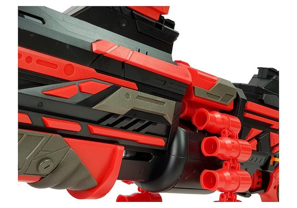 Softair Blaster Softdart Max-Storm Gun Pistole mit Visier und Munitionsgurt