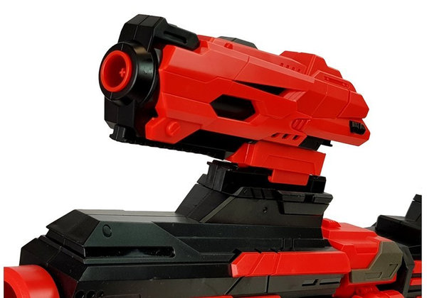 Softair Blaster Softdart Max-Storm Gun Pistole mit Visier und Munitionsgurt