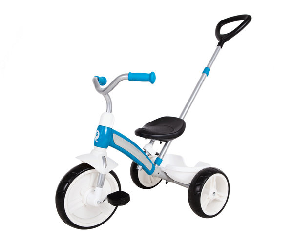 Dreirad QE1-Plus Tricycle in Blau Bike mit Führungsstange für Kinder ab 1 Jahr