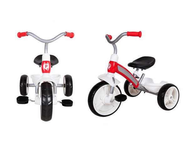 Dreirad QE1-Plus Tricycle in Rot Bike mit Führungsstange für Kinder ab 1 Jahr