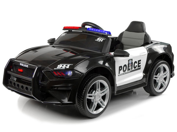 Kinderauto Elektroauto Super-Police V8 elektrisch 12V mit Licht und Ledersitz