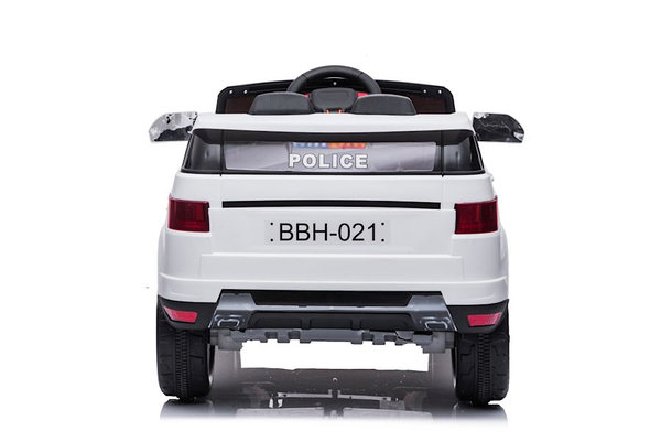 Kinderauto Elektroauto Police SUV GB Polizei elektrisch 12V mit Licht und Ledersitz