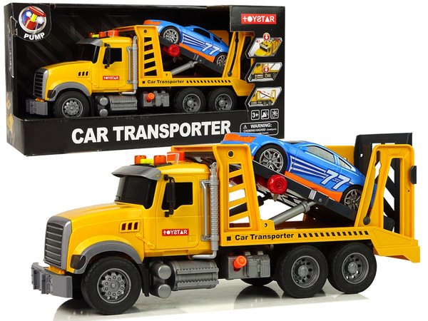 Spielzeug LKW Autotransporter Abschlepplaster mit Auto Licht und Sound