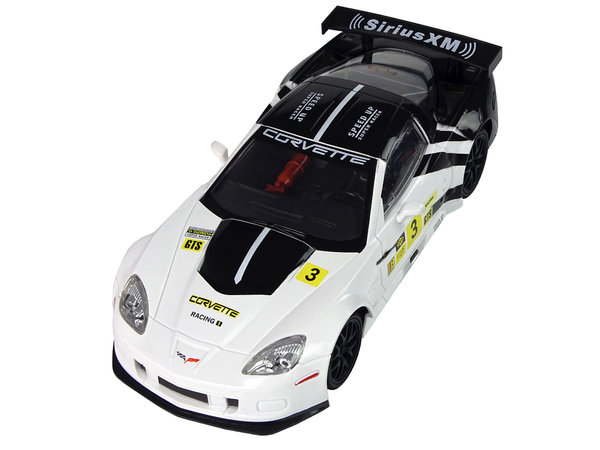 RC Auto Racing Car Corvette C6 Weiß ferngesteuert 2.4GHz mit Licht 1:18