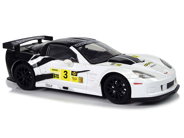 RC Auto Racing Car Corvette C6 Weiß ferngesteuert 2.4GHz mit Licht 1:18