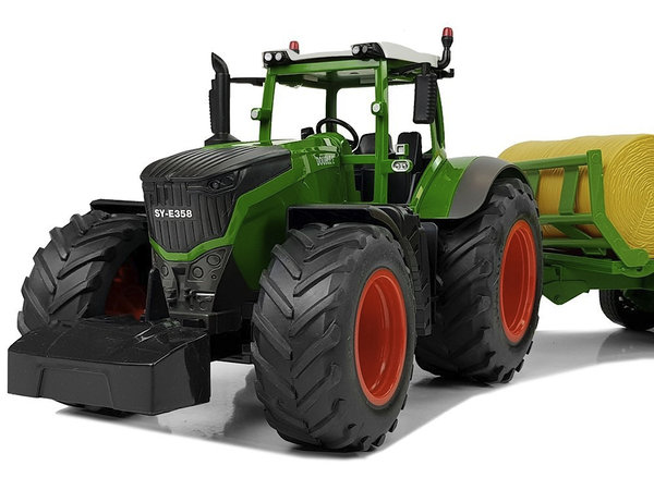 Großer RC Traktor mit Anhänger und Heuballen 78 cm ferngesteuert 2.4GHz 1:16